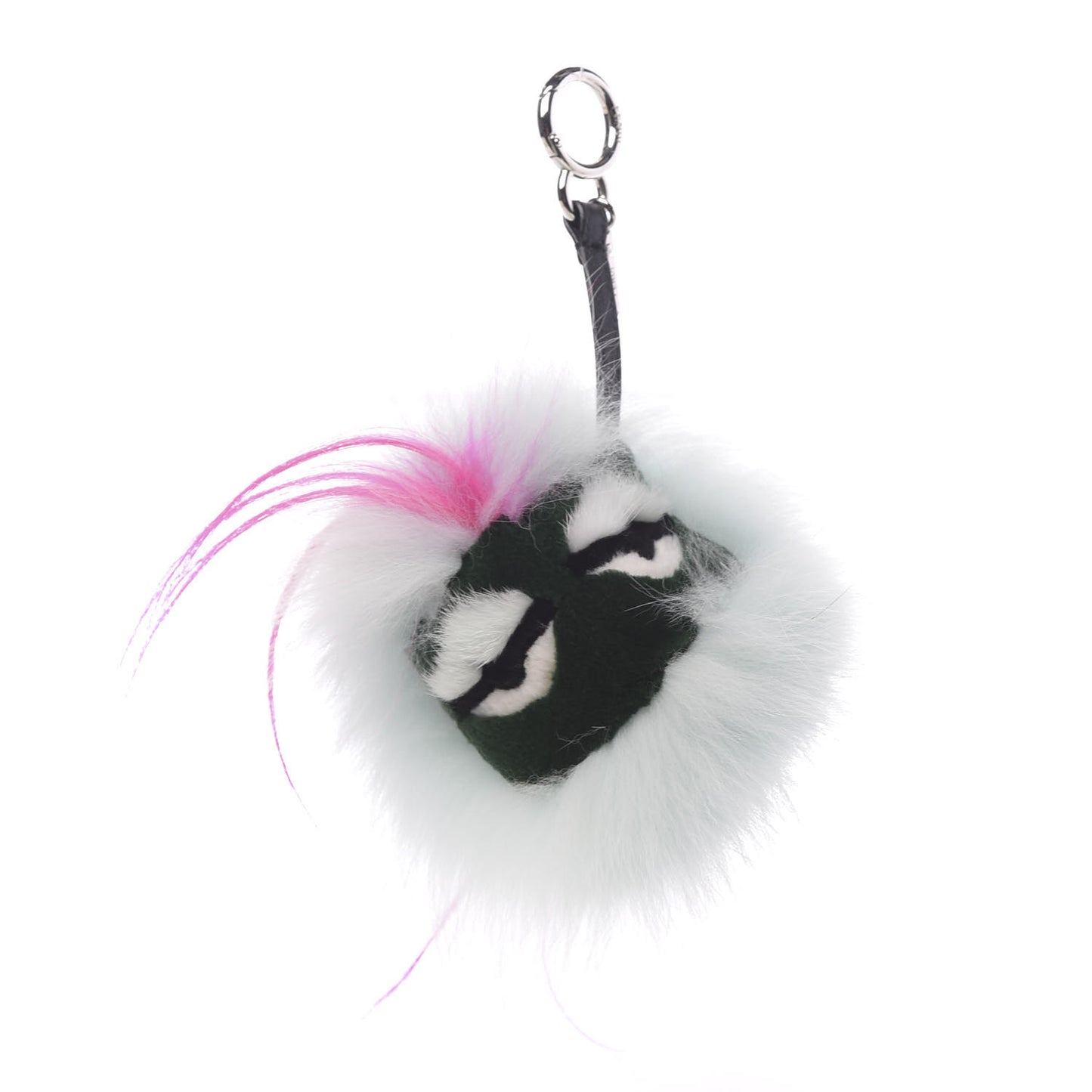 Fox Rabbit Goat Mink Fur Vitello Flamingo Bagood Monster Bag Bug Charm Light Blue