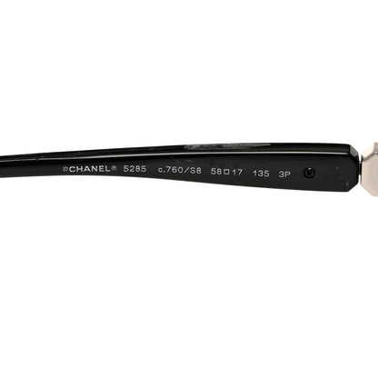 Chanel Acetate Polarized CC Round Sunglasses 5285 Black 5 of 7