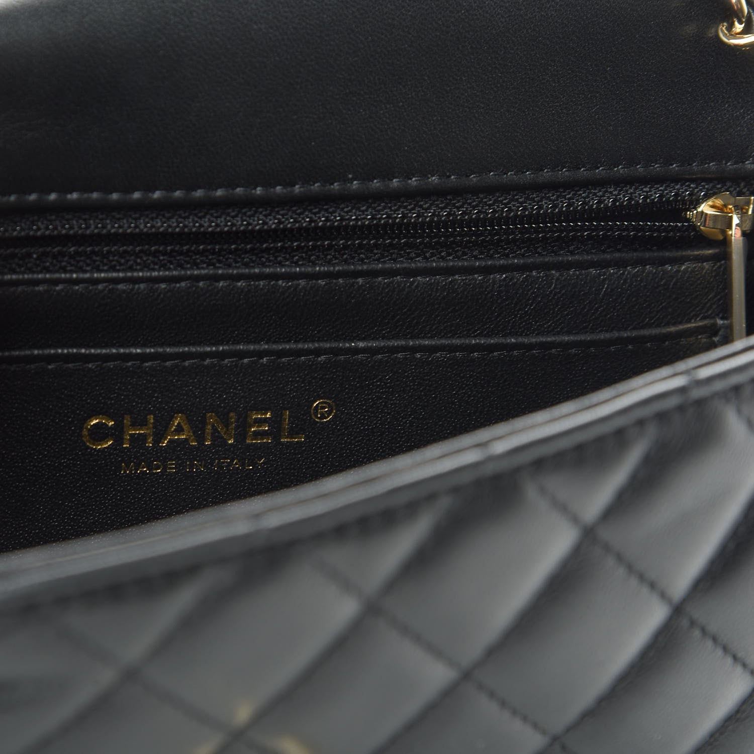 Chanel Lambskin Quilted Mini Rectangular Flap Black 8 of 10