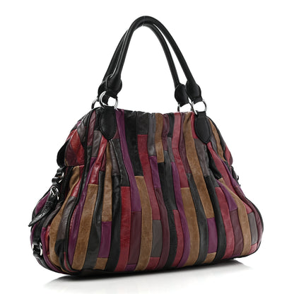 Miu Miu Nappa Large Patchwork Tote Amarena 3 of 17