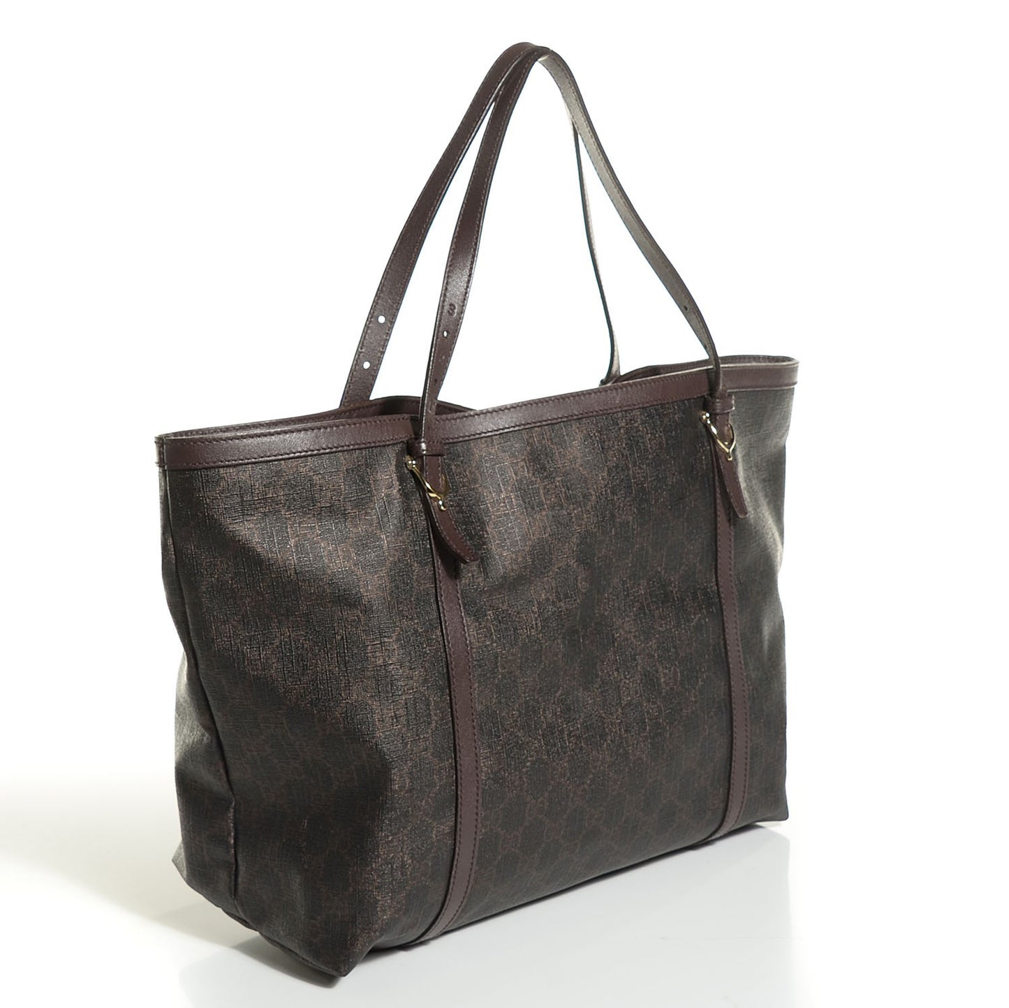GG Supreme Monogram Medium Nice Tote Dark Brown