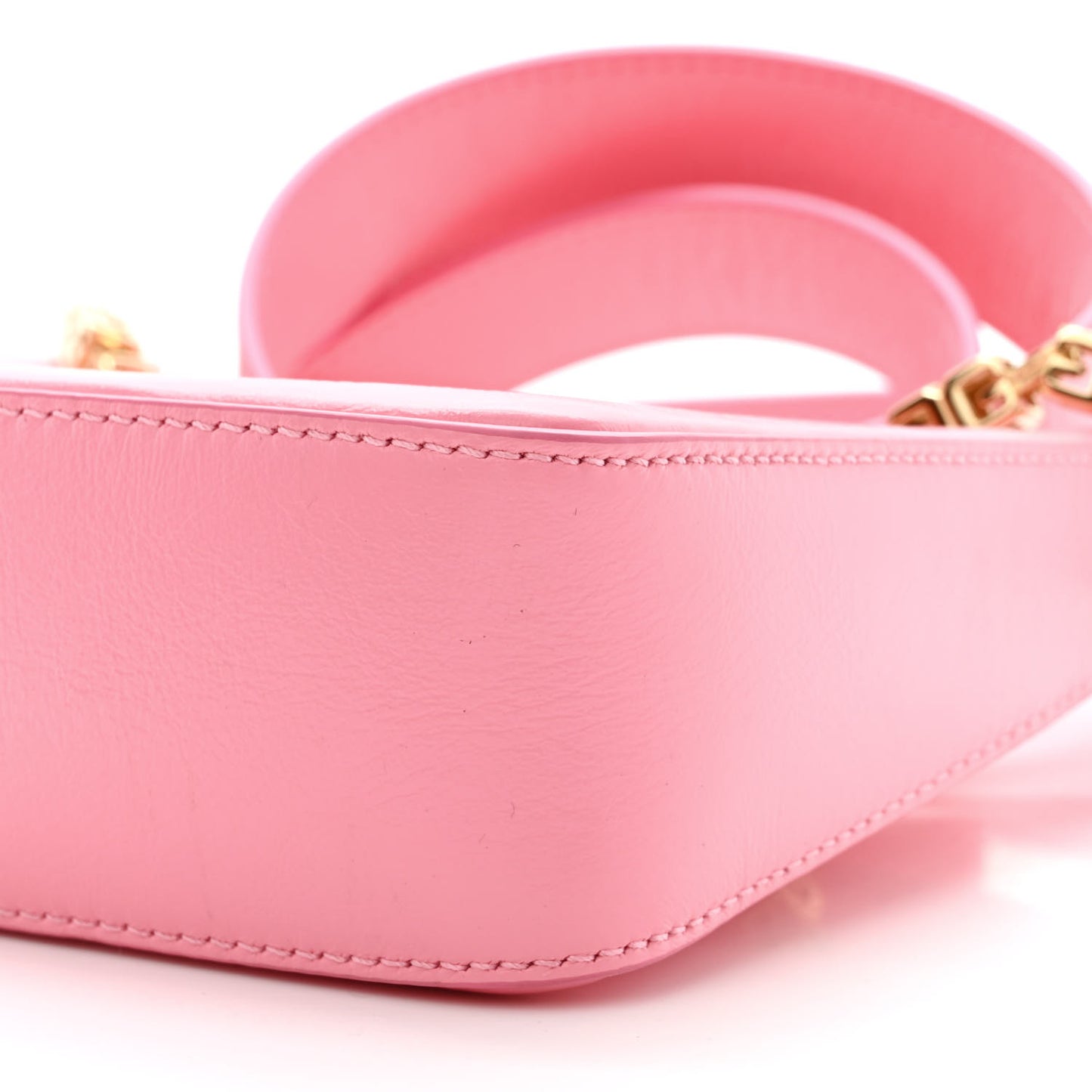 Smooth Calfskin Mini Moon Cut Out Shoulder Bag Bright Pink