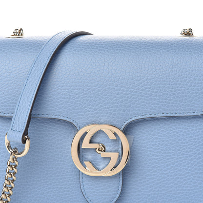 Gucci Dollar Calfskin Small Interlocking G Shoulder Bag Mineral Blue 8 of 11