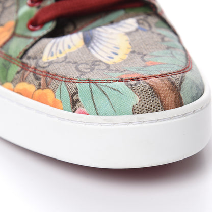 Gucci GG Supreme Monogram Tian Mens Low Top Sneakers 10.5 Beige Multicolor Red 9 of 9