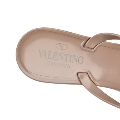 Valentino Garavani PVC Jelly Rockstud Bow Thong Sandals 41 Poudre 6 of 18