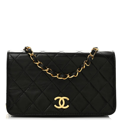 Chanel Lambskin Quilted Mini Single Flap Bag Black 1 of 15