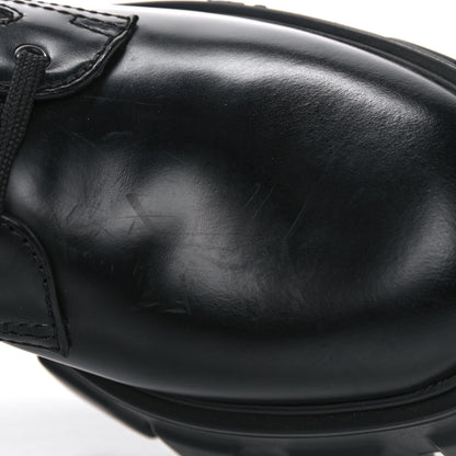 Prada Spazzolato Rois Nylon Metal Triangle Logo Monolith Pouch Pocket 55mm Boots 37 Black 11 of 16