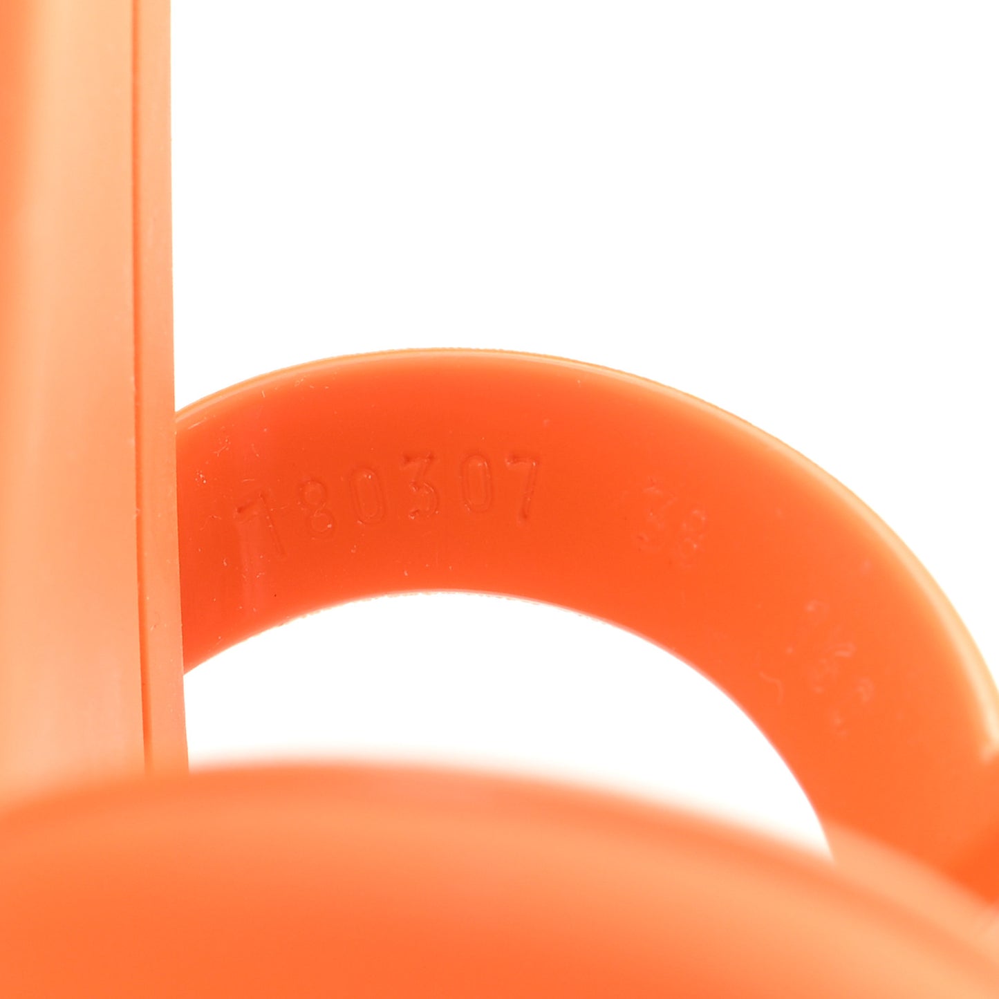 Rubber Interlocking G Womens Slide Sandals 38 Persimmon Orange