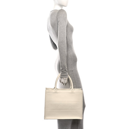 Christian Dior Calfskin Embossed Medium Book Tote Ivory Tote Ivory 2 of 10
