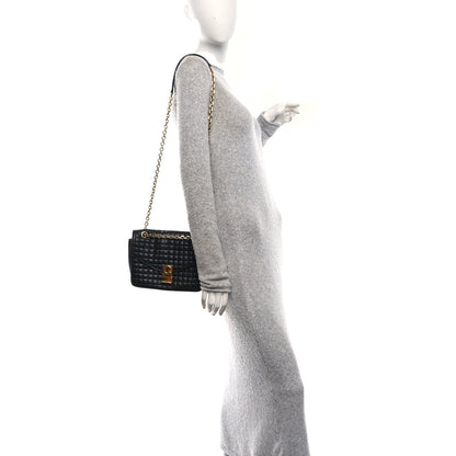 Celine Calfskin Quilted Medium C Bag Black 2 of 9
