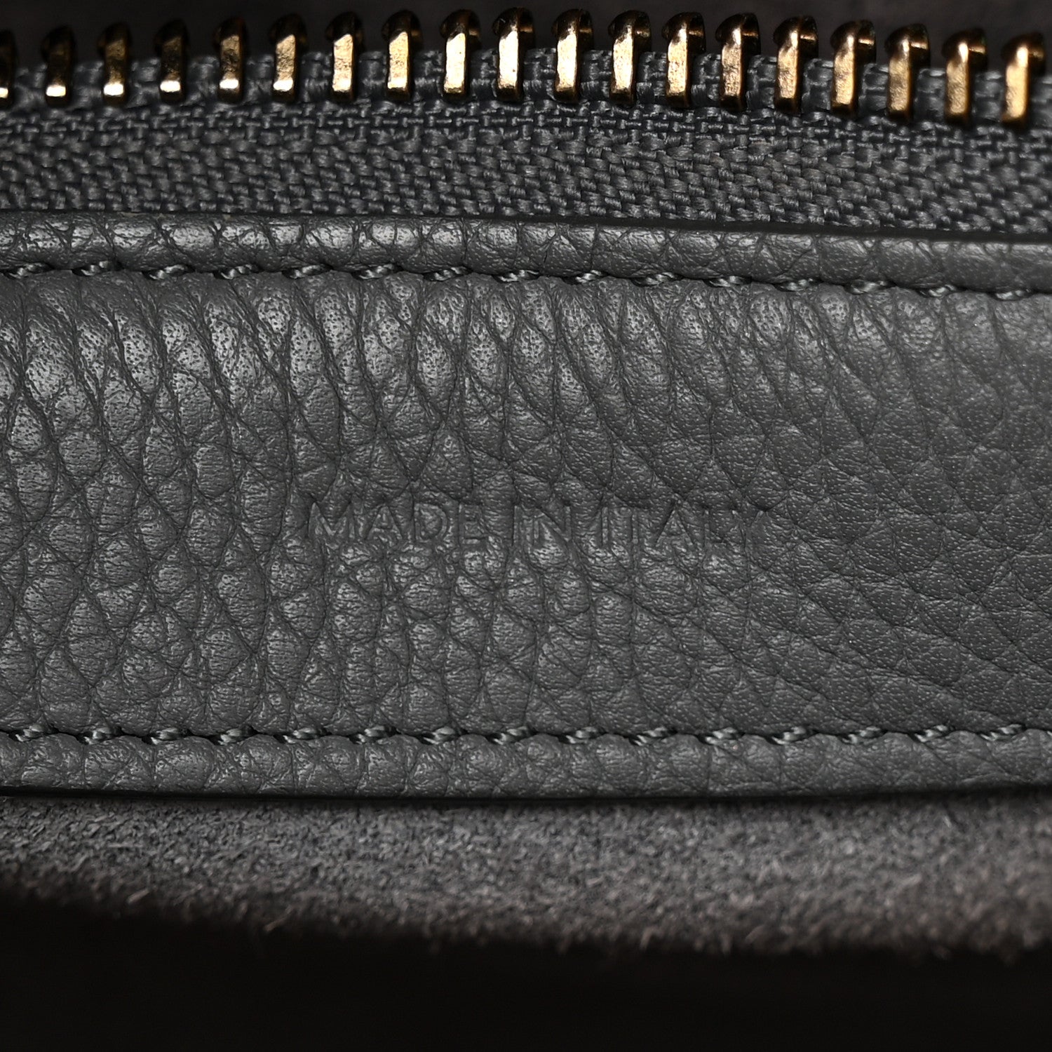 Celine Baby Drummed Calfskin Micro Luggage Kohl 7 of 18