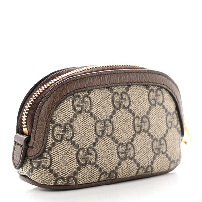Gucci GG Supreme Monogram Web Ophidia Dome Key Pouch Beige New Acero 3 of 9