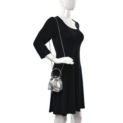 Jimmy Choo Metallic Nappa Micro Bon Bon Bag Silver 2 of 8