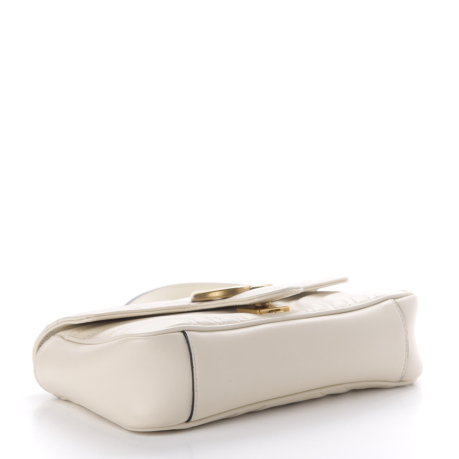 Gucci Calfskin Matelasse Mini GG Marmont Shoulder Bag White 5 of 12