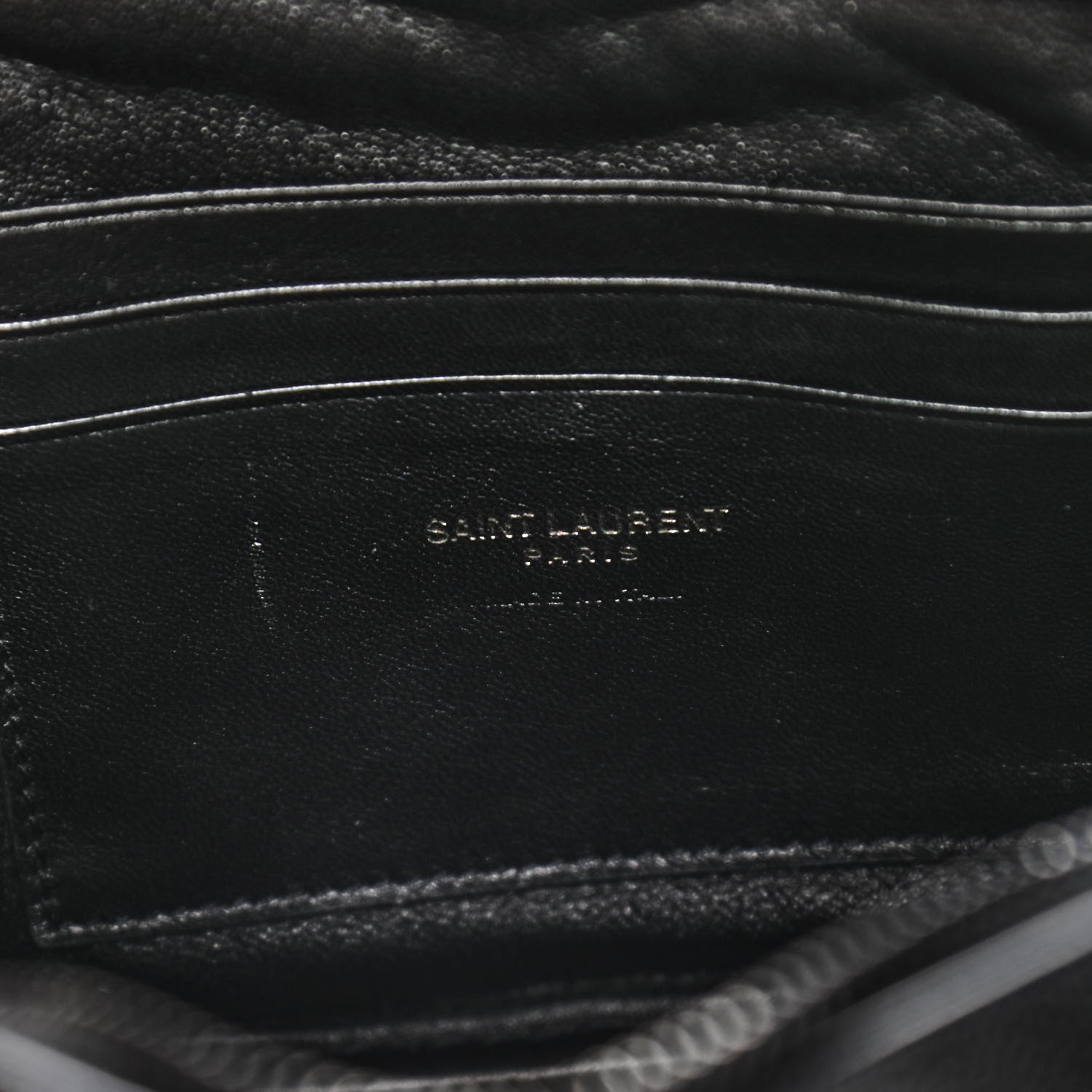 Saint Laurent Grain De Poudre Matelasse Monogram Mini Lou Camera Bag Black 6 of 9