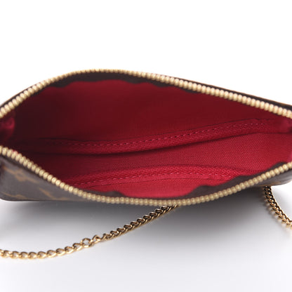 Louis Vuitton Monogram 2019 Christmas Animation Mini Courchevel Pochette Accessories Fuchsia 5 of 8