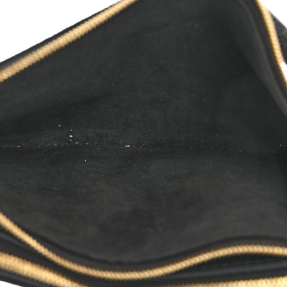 Louis Vuitton Empreinte Monogram Giant Double Zip Pochette Black Cream 7 of 12