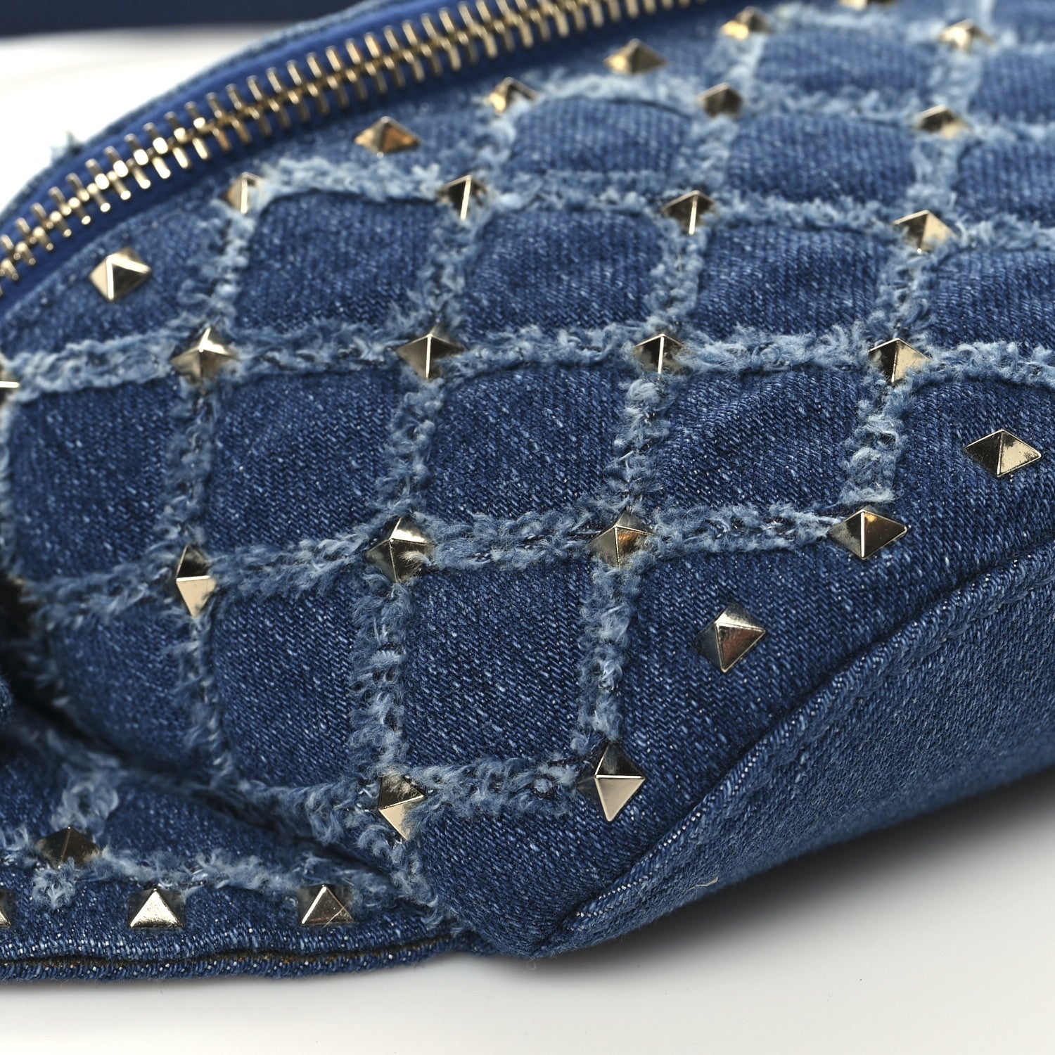Valentino Garavani Denim Rockstud Spike Belt Bag 95 Denim 8 of 9
