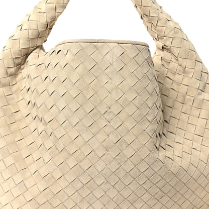 Bottega Veneta Suede Intrecciato Large Hop Ecru 7 of 9