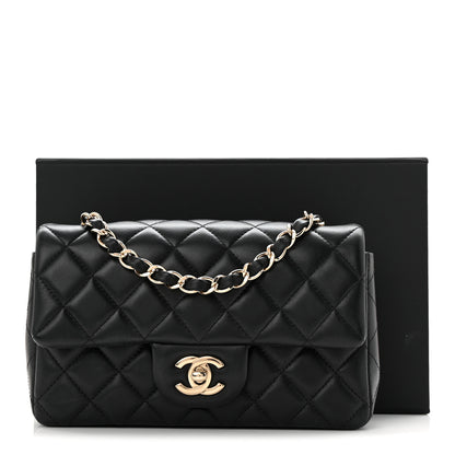 Chanel Lambskin Quilted Mini Rectangular Flap Black 11 of 11