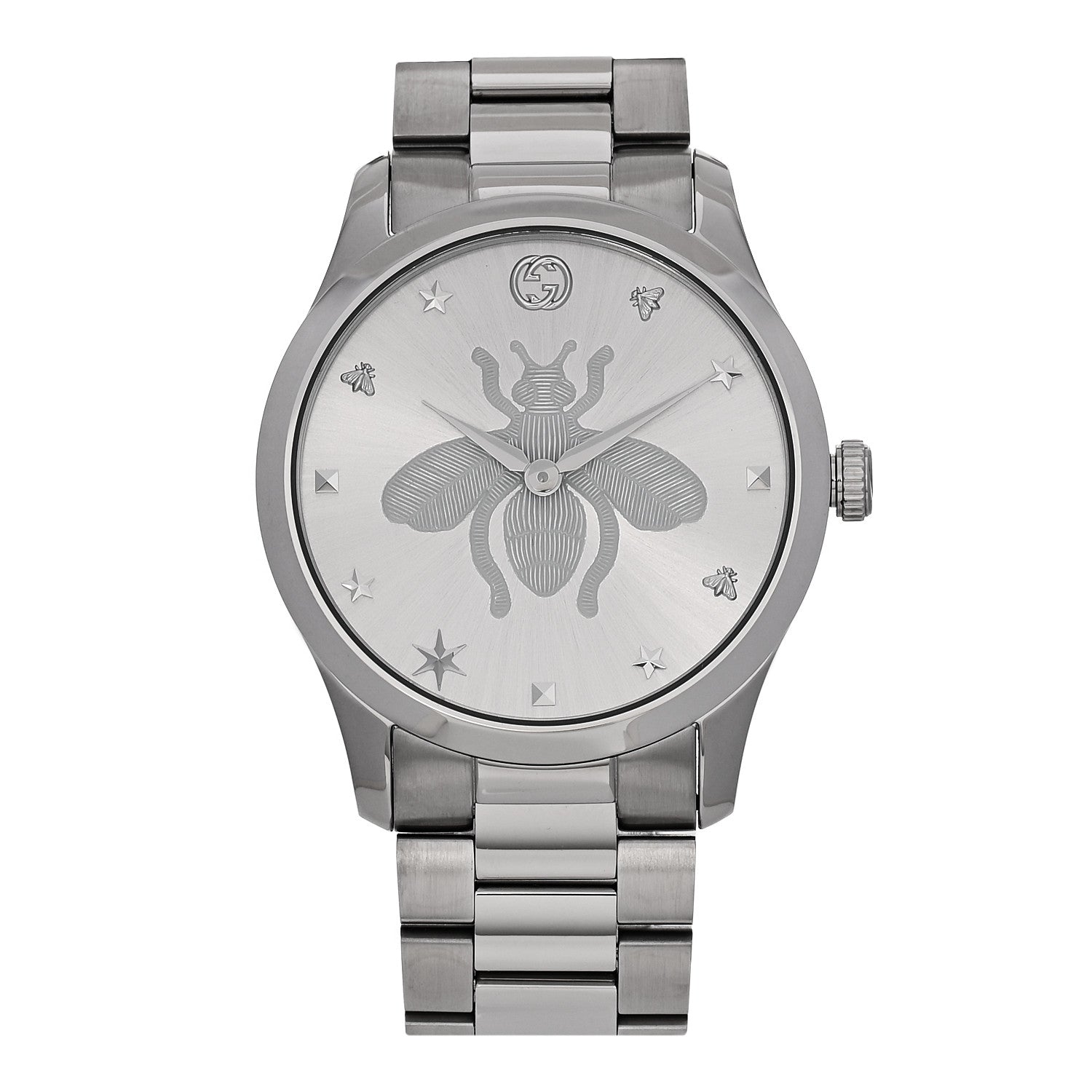 Gucci Stainless Steel 38mm G-Timeless Bee Quartz Watch 1 of 5