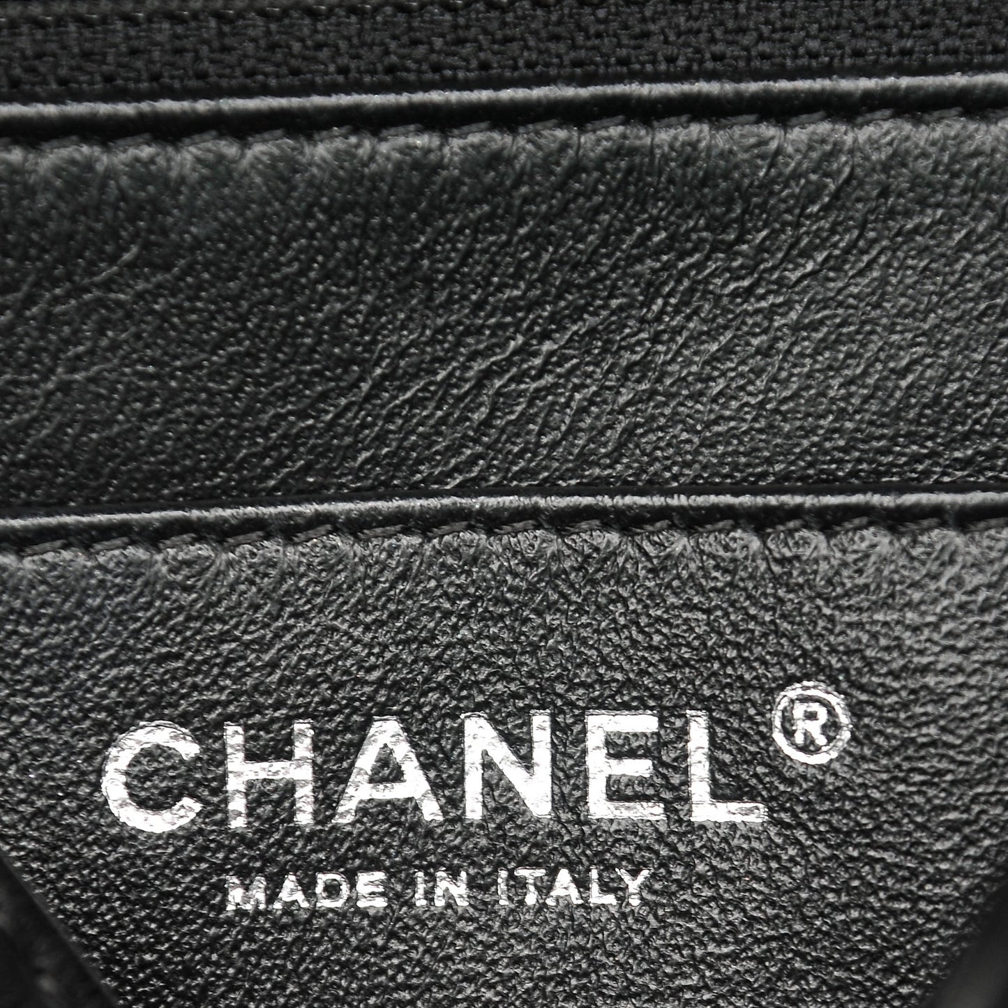 Lambskin Quilted Large Geometric Flap Black