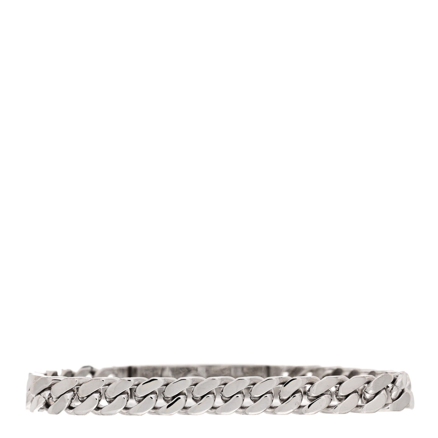 18K White Gold Diamond TPM Kelly Gourmette Bracelet SH