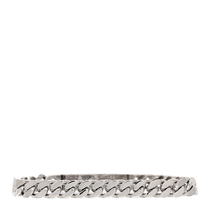 Hermes 18K White Gold Diamond TPM Kelly Gourmette Bracelet SH 5 of 8