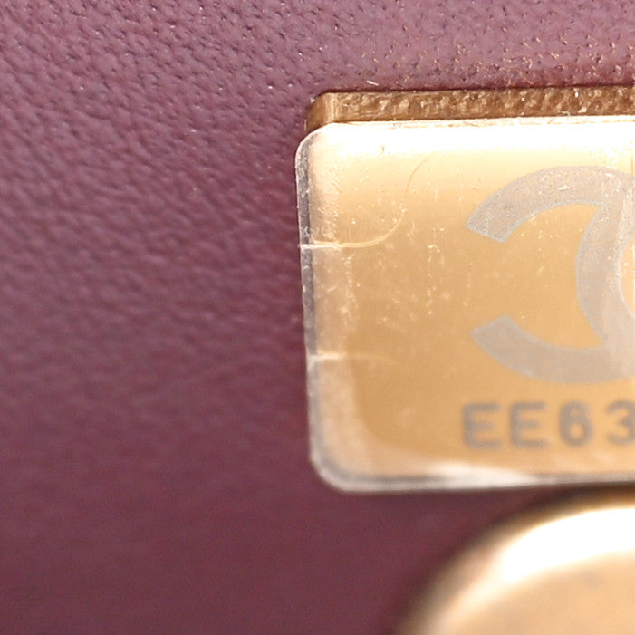 Caviar Quilted Chain Frame Flap Black