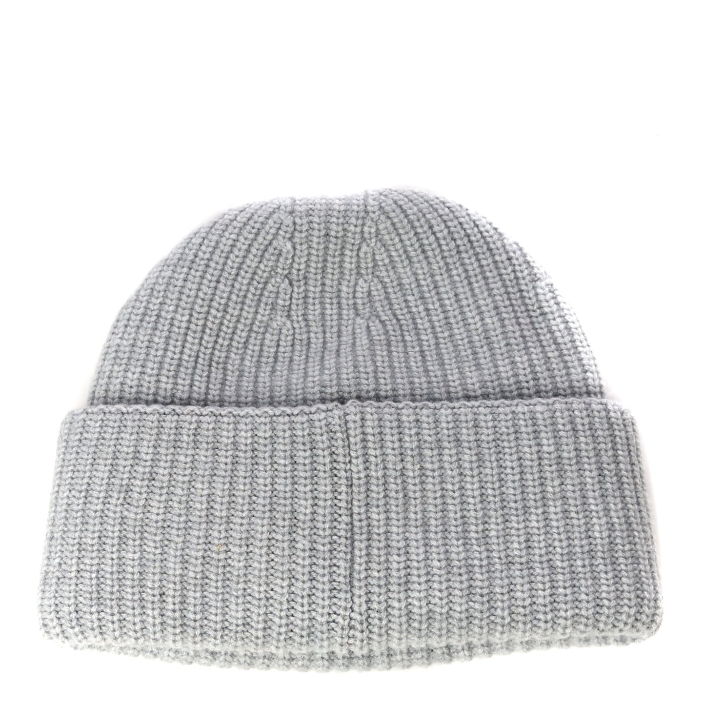 Wool Cashmere CC Beanie Hat Light Grey Fuchsia