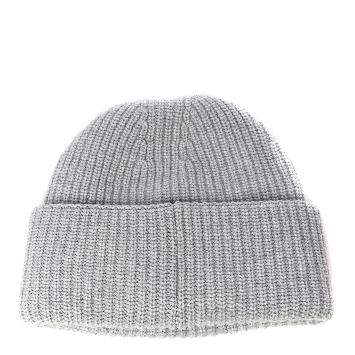 Chanel Wool Cashmere CC Beanie Hat Light Grey Fuchsia 2 of 10