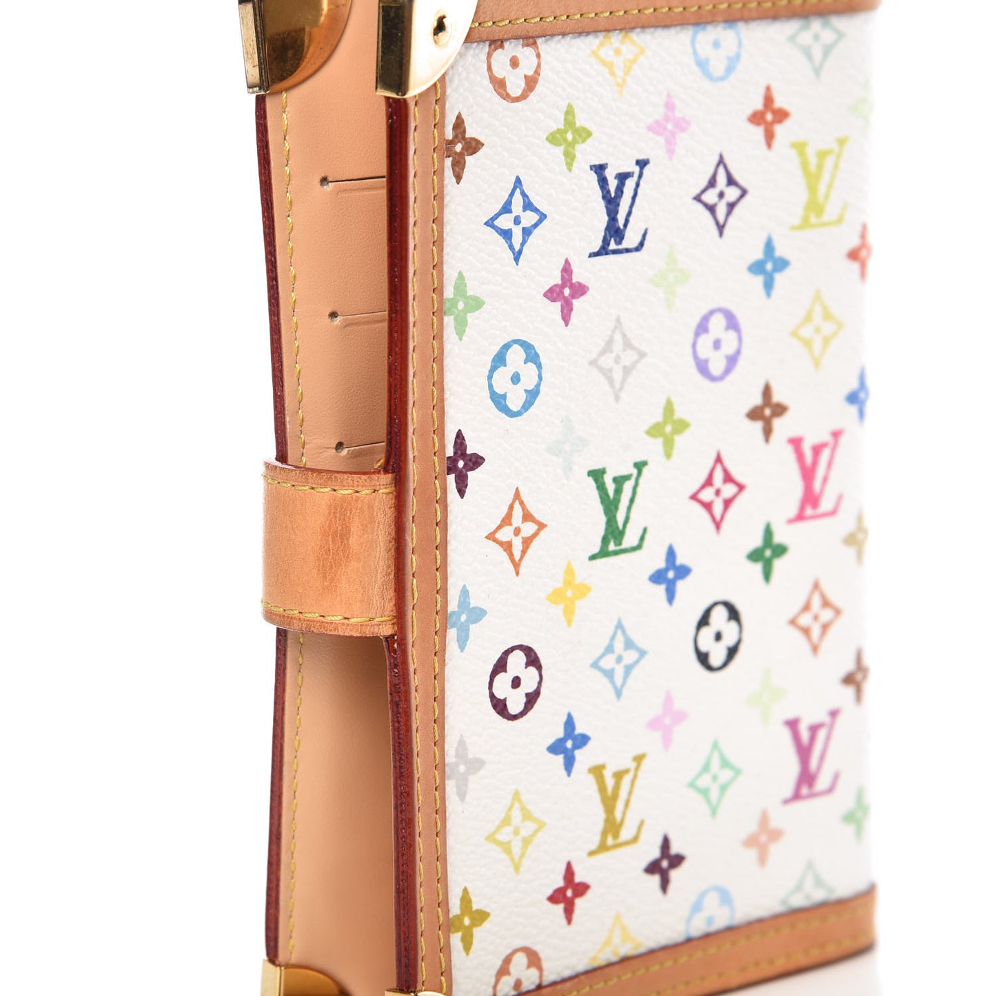 Monogram Multicolor Small Ring Agenda Cover White