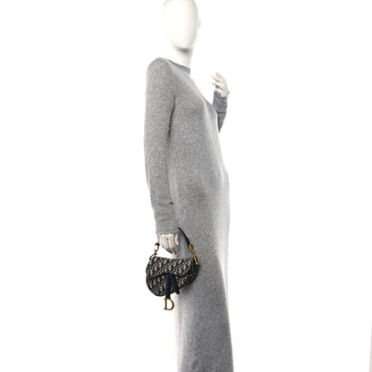 Christian Dior Oblique Mini Saddle Bag Blue 2 of 10