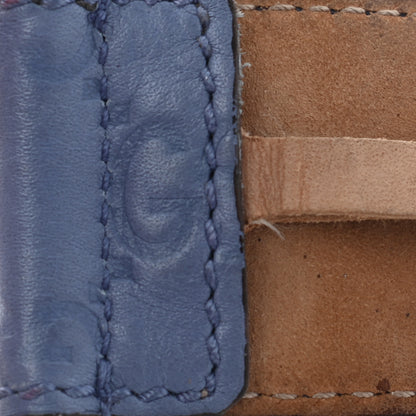 Gucci Guccissima Interlocking G Belt 90 36 Blue 5 of 13