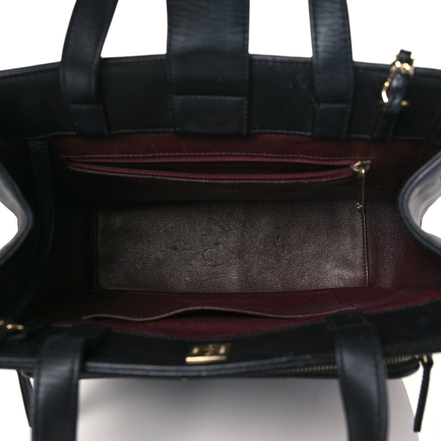 Caviar Quilted Small Business Affinity Shopping Bag Black