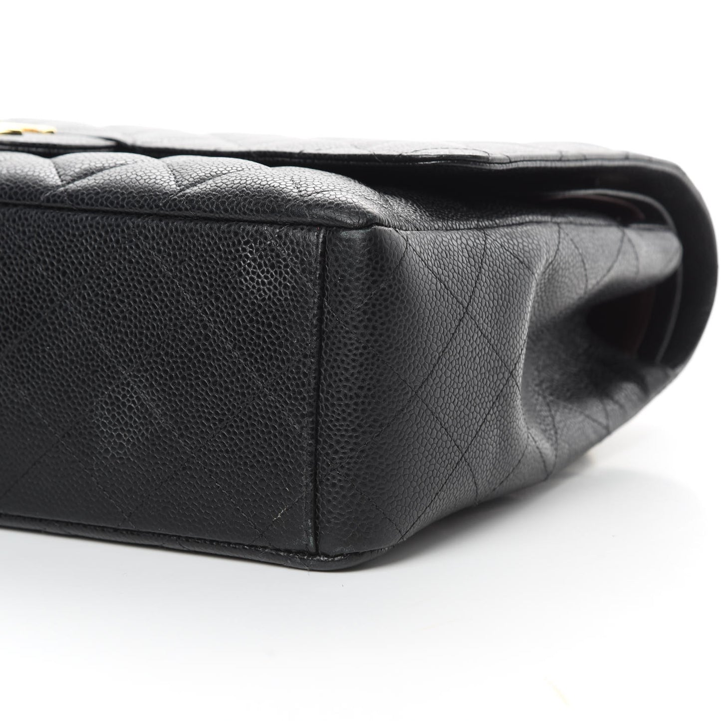 Caviar Quilted Maxi Double Flap Black