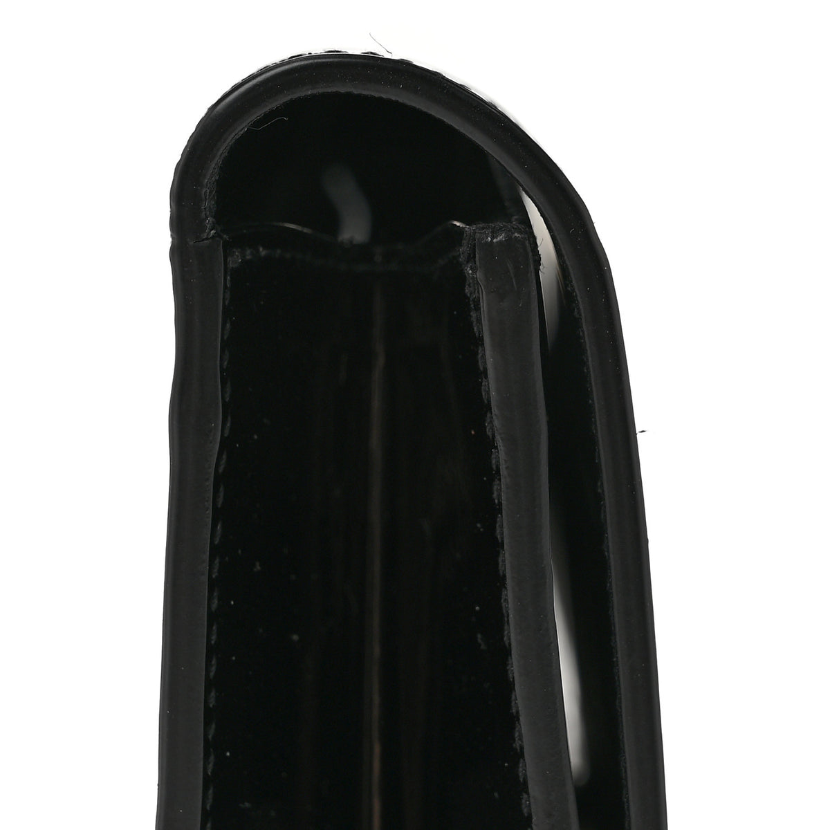 Patent Calfskin Clutch Black