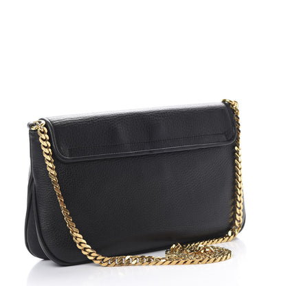 Gucci Calfskin Medium 1973 Chain Shoulder Bag Black 2 of 11