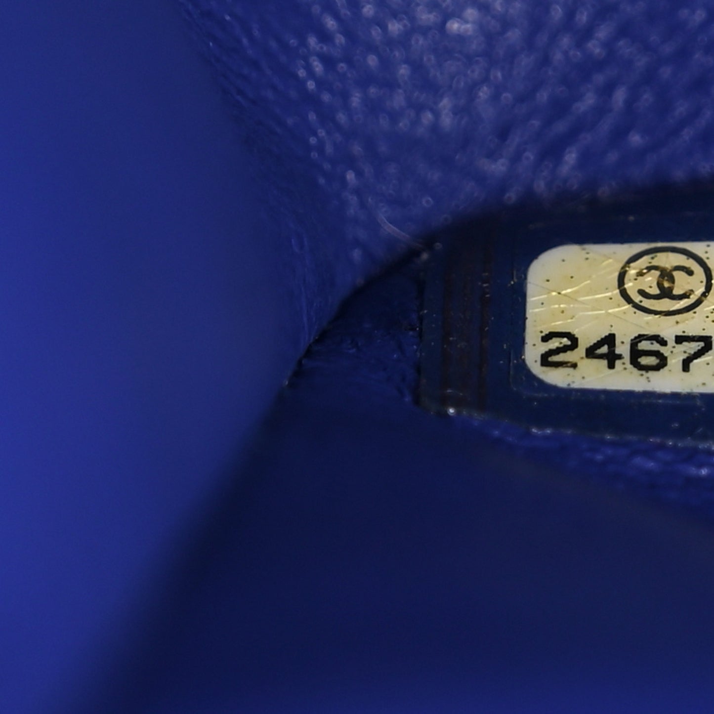 Lambskin Chevron Quilted Medium Double Flap Blue