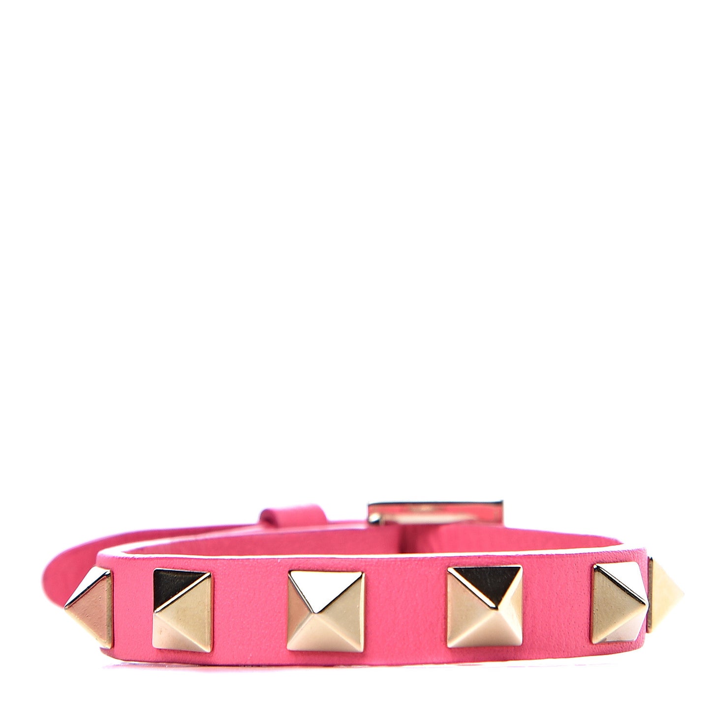Vitello Rockstud Bracelet Pink