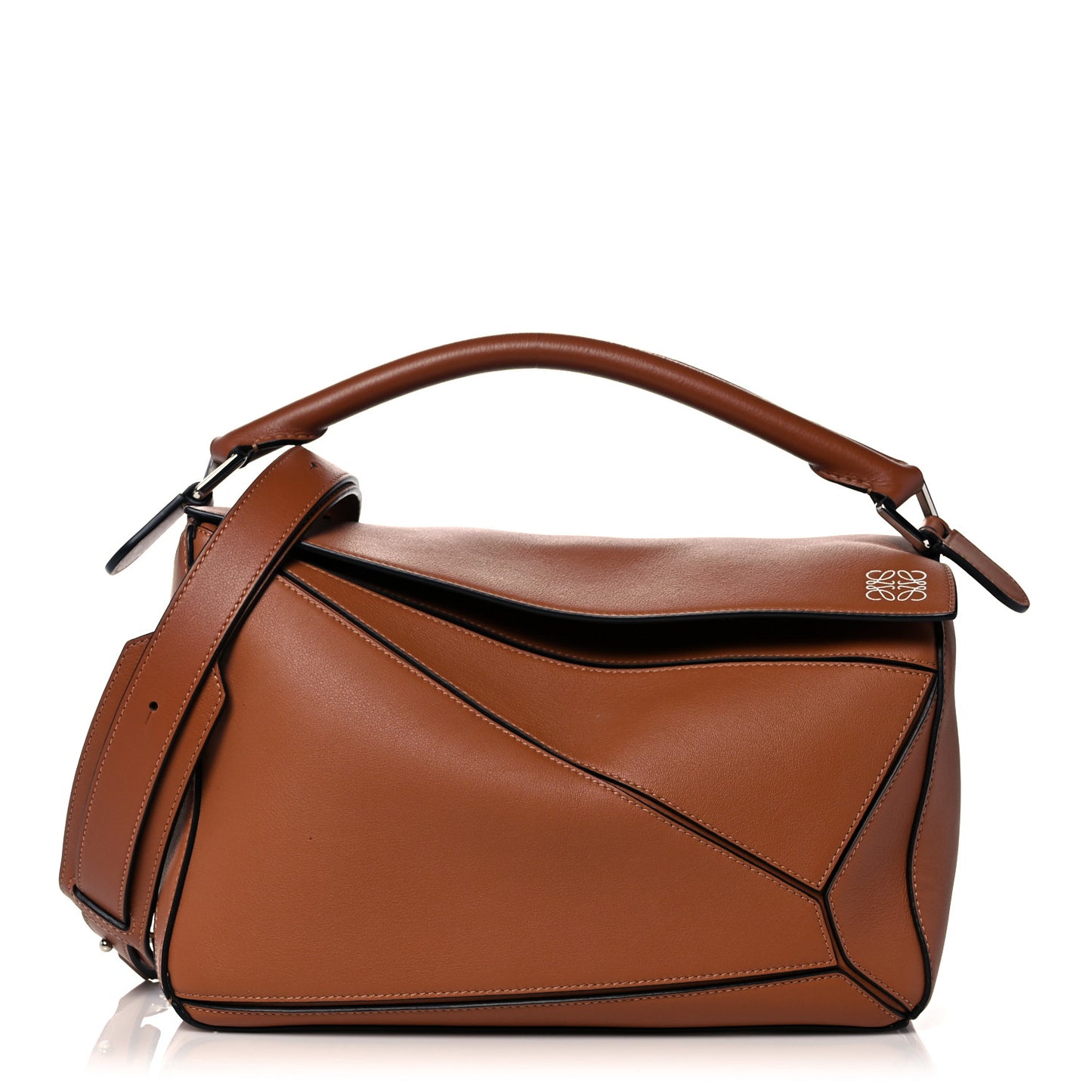 Calfskin Medium Puzzle Bag Tan