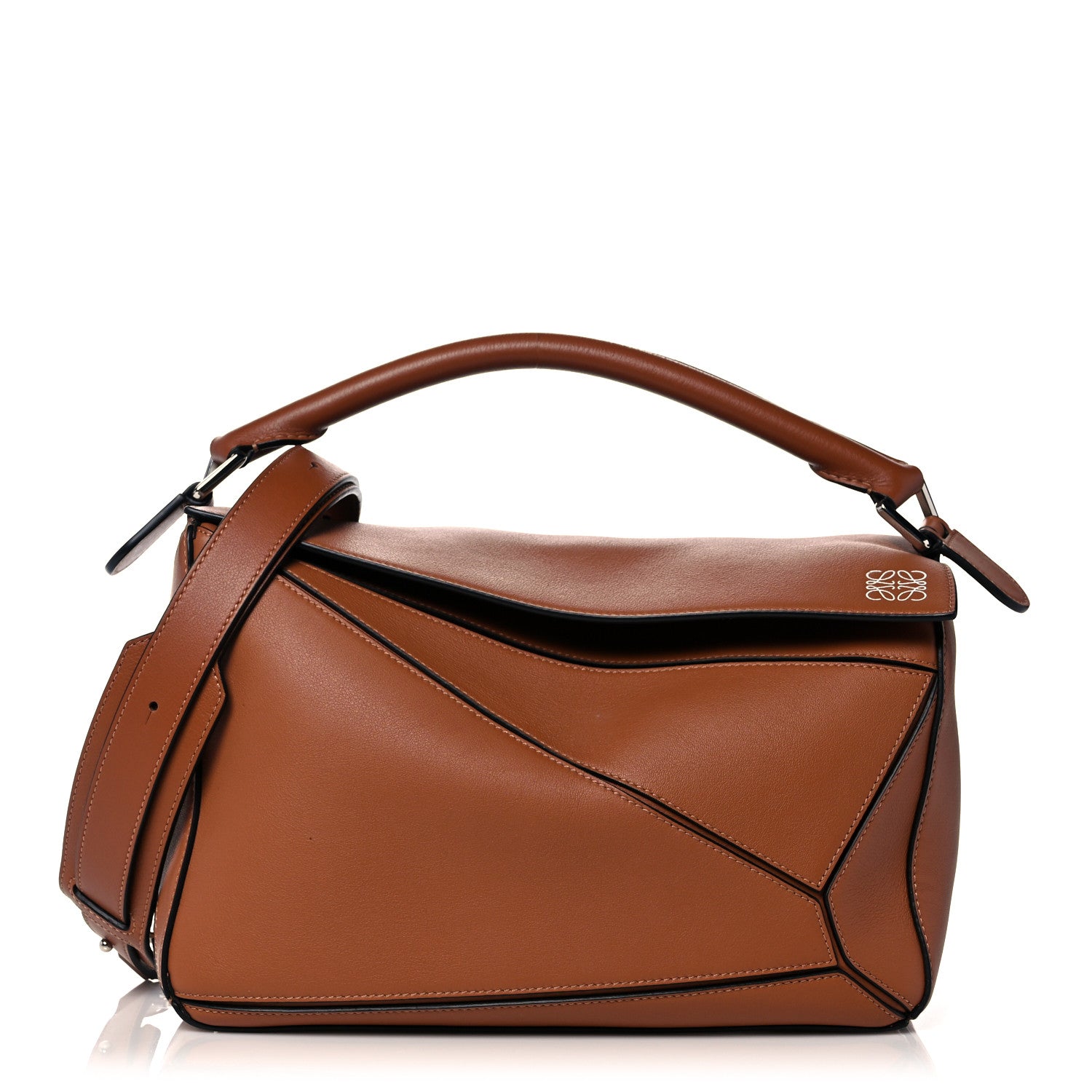 Loewe Calfskin Medium Puzzle Bag Tan 1 of 11