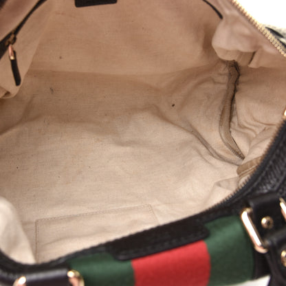 Gucci Calfskin Vintage Web Medium Boston Black 5 of 9