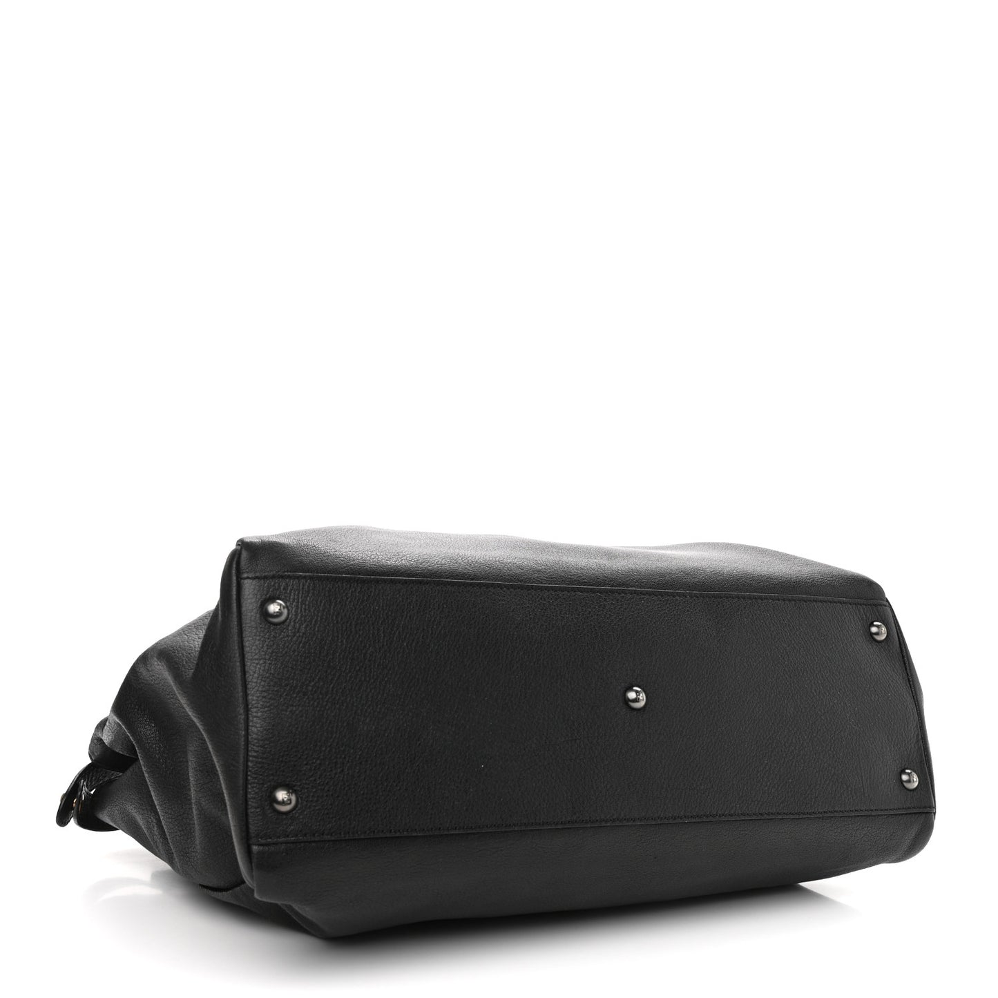 Goatskin Large Peekaboo Iconic Satchel Black Lampone