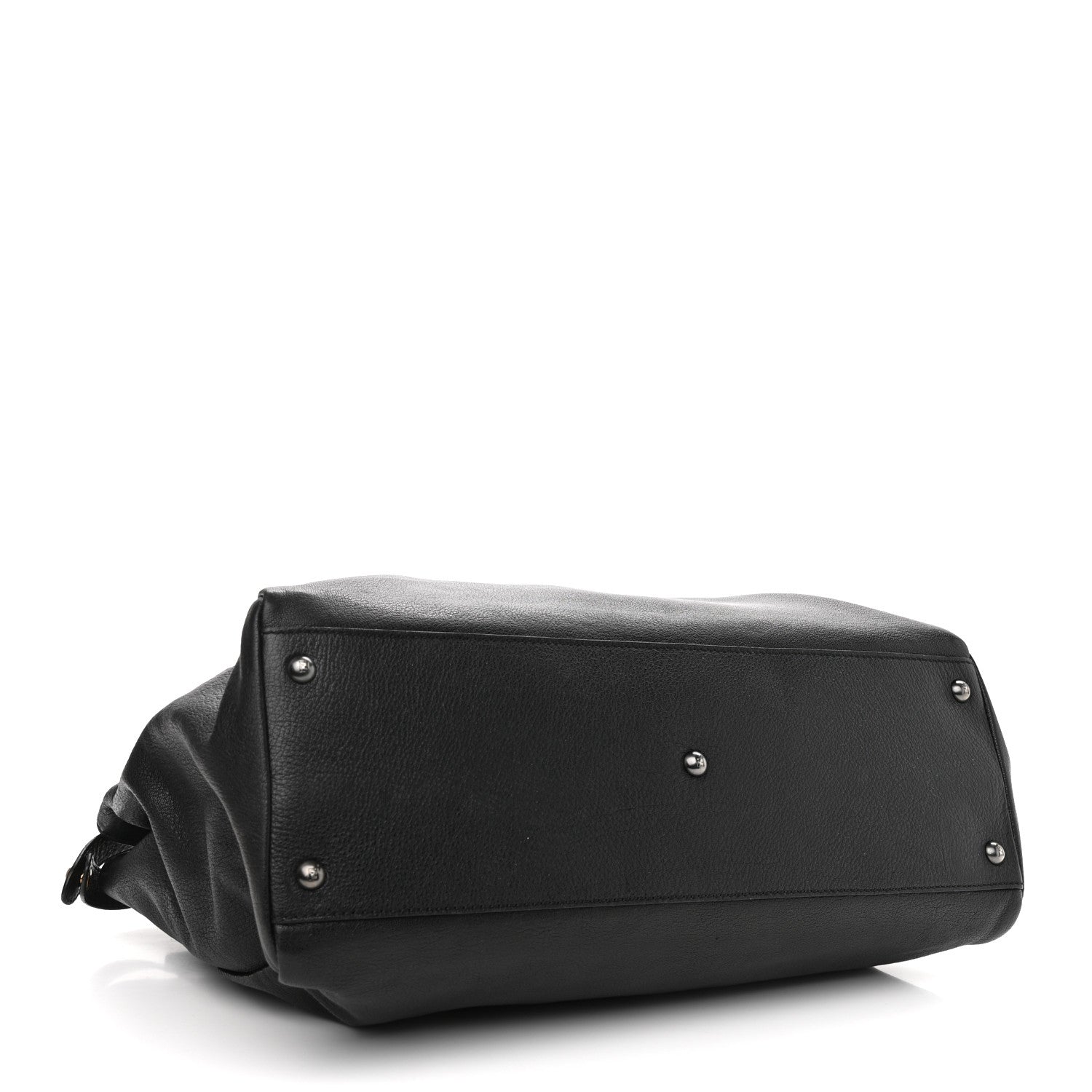 Fendi Goatskin Large Peekaboo Iconic Satchel Black Lampone 4 of 10