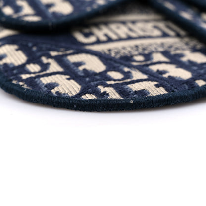 Christian Dior Oblique Embroidered Saddle Belt Pouch Blue 8 of 10