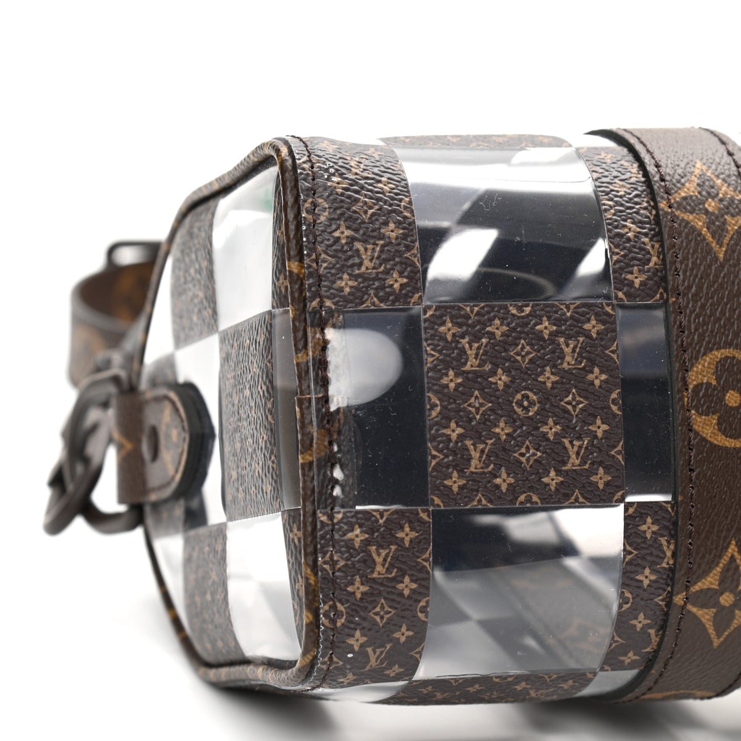 PVC Monogram Chess Keepall Bandouliere 25