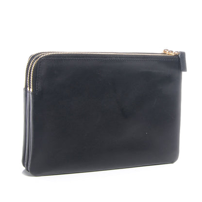 Celine Leather Solo Large Trio Cosmetic Pouch Black 3 of 9