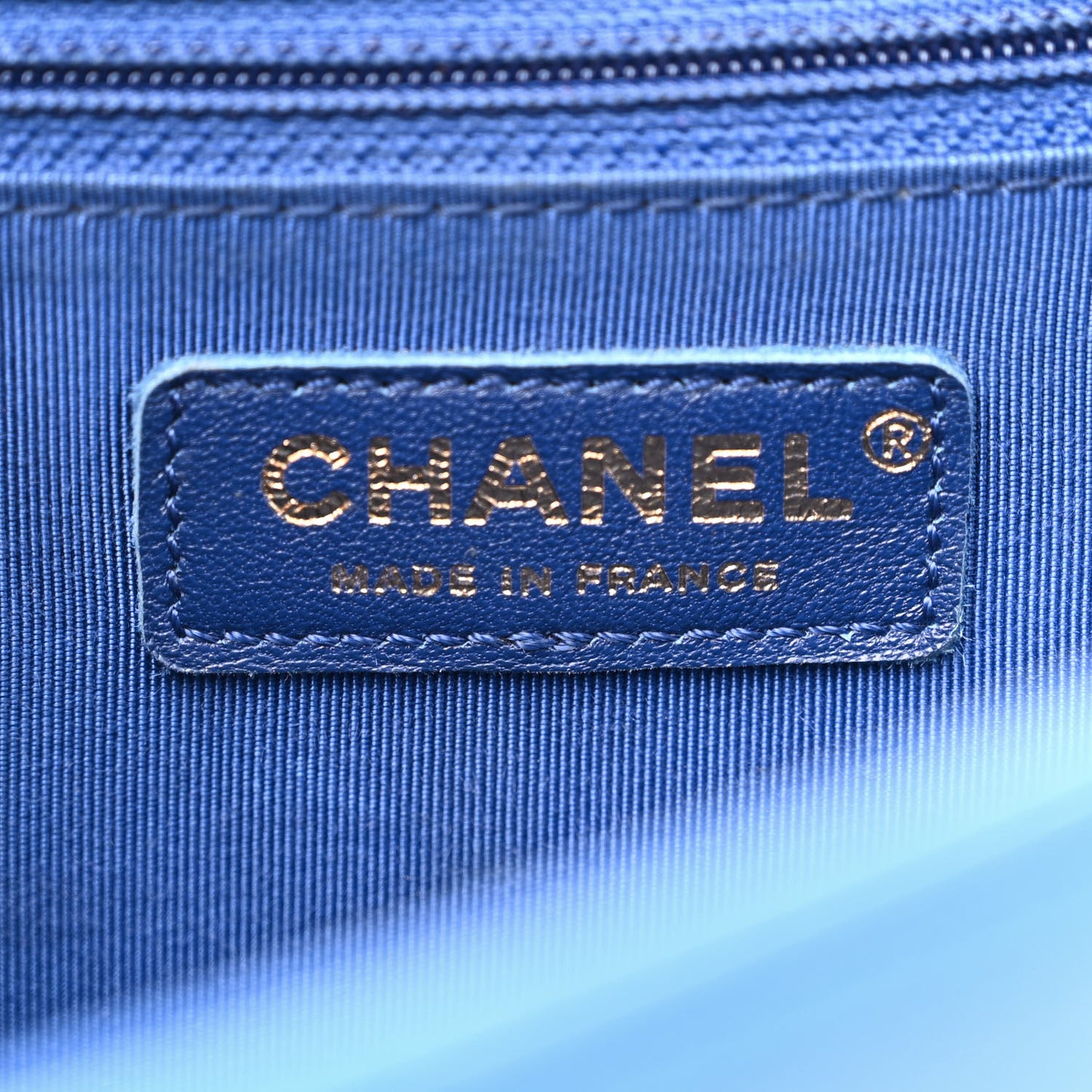 Lambskin Quilted New Medium Boy Flap Blue