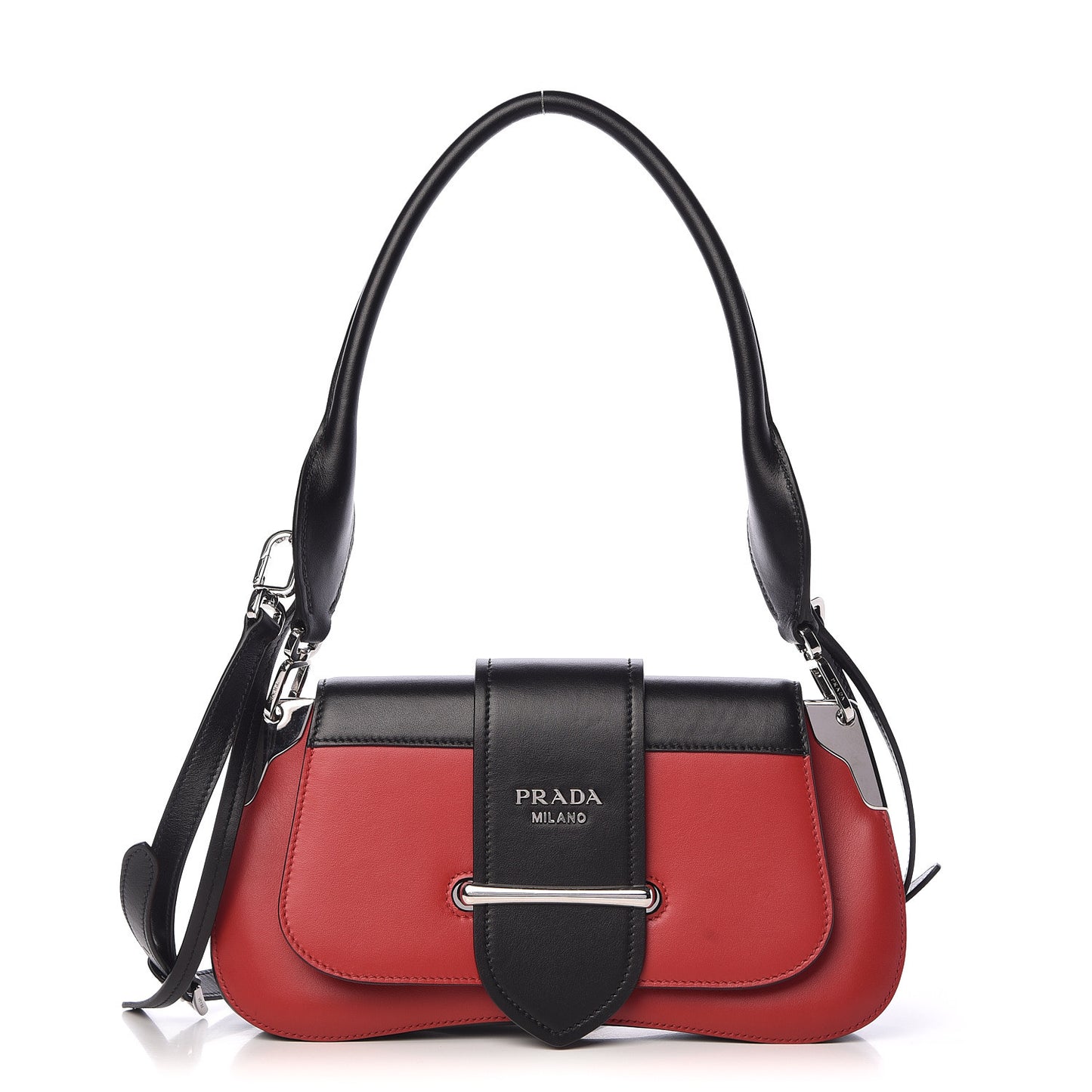 City Calfskin Sidonie Shoulder Bag Rosso Black